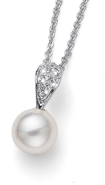 Něžný náhrdelník s perlou Pearl Simple 12066