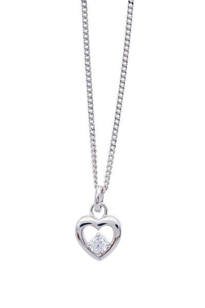 Romantica collana in argento con cuore Defyi 61284 (catenina, pendente)