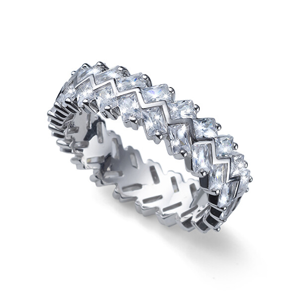 Originální stříbrný prsten s krystaly Legend 63260