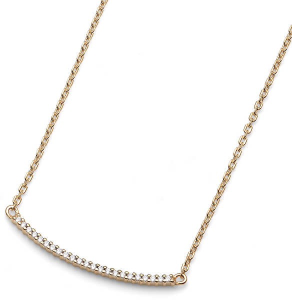 Pozlacený stříbrný náhrdelník Step fine 61152G