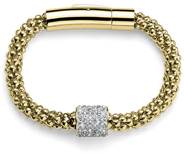 Vergoldetes glitzerndes Armband mit einem Ornament mit Kristallen Swarovski Closer 32286G