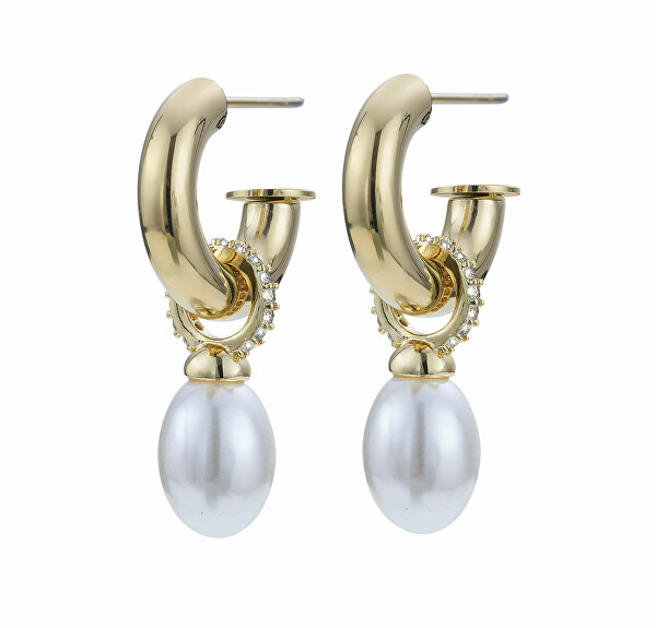 Eleganti orecchini a cerchio con perle Sinnan Freedom 23140G
