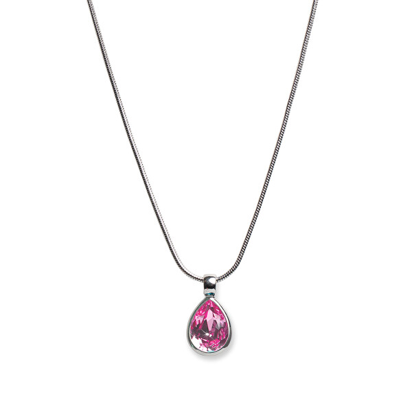 Slušivý náhrdelník s růžovým krystalem Swarovski 11022 209