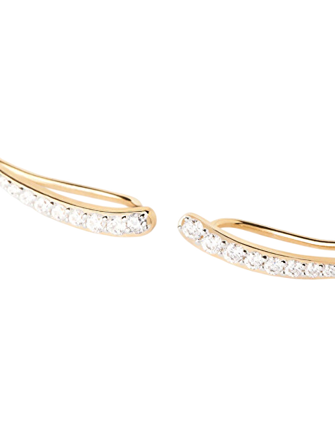 Blyštivé podélné náušnice se zirkony Riga Essentials AR01-C92-U