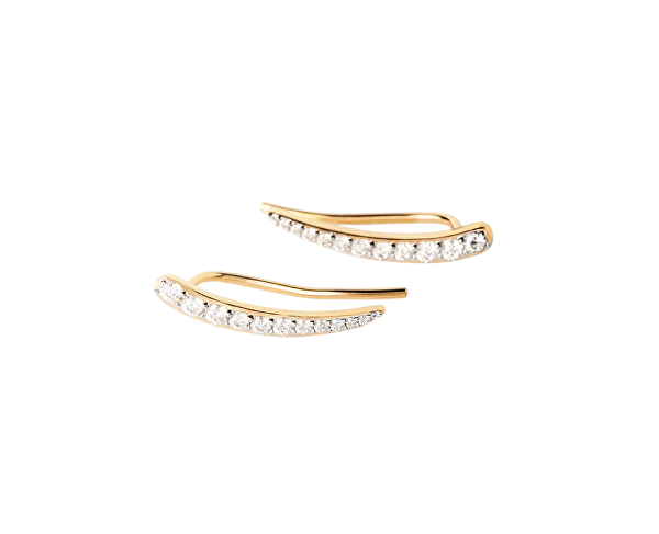 Blyštivé podélné náušnice se zirkony Riga Essentials AR01-C92-U