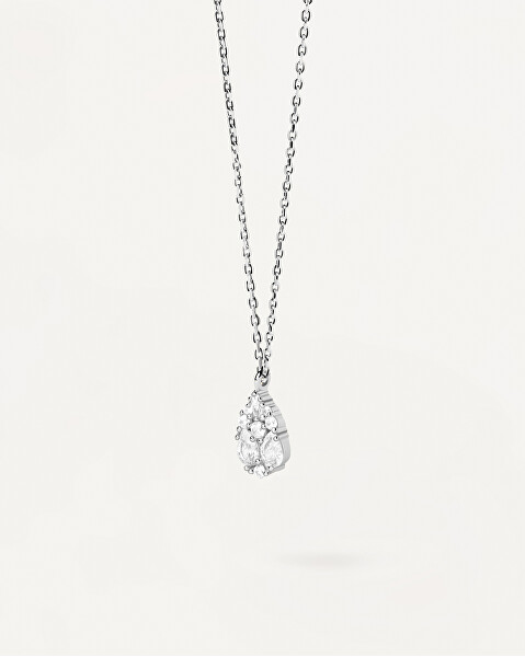 Blyštivý stříbrný náhrdelník Vanilla CO02-674-U (řetízek, přívěsek)