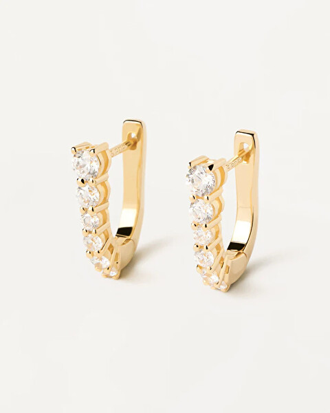 Eleganti orecchini placcati in oro con zirconi RISE Gold AR01-804-U