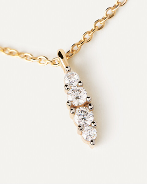 Nežný pozlátený náhrdelník Gala Vanilla CO01-675-U (retiazka, prívesok)