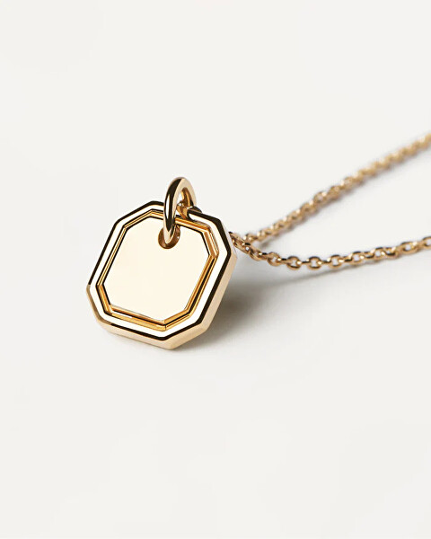 Elegante collana placcata oro OCTET CO01-435-U (catena, pendente)