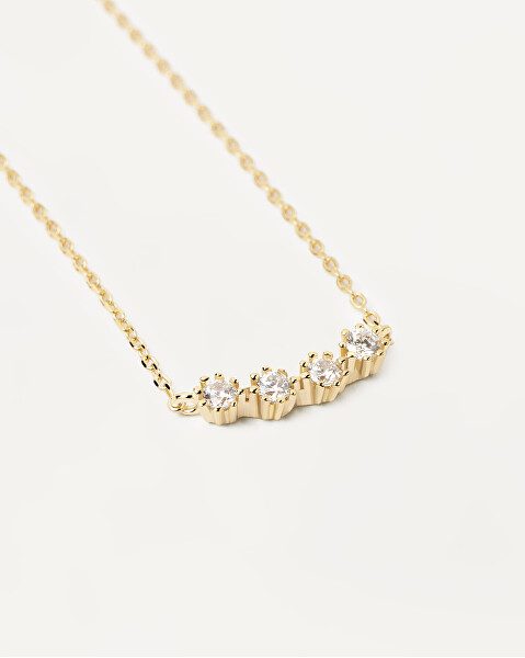 Elegantní pozlacený náhrdelník ze stříbra WHITE TIDE Gold CO01-366-U