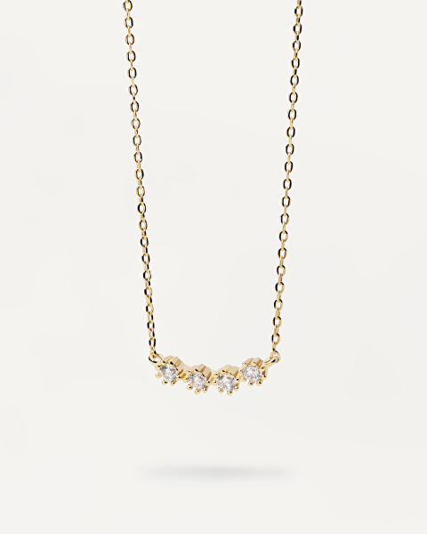 Elegantní pozlacený náhrdelník ze stříbra WHITE TIDE Gold CO01-366-U