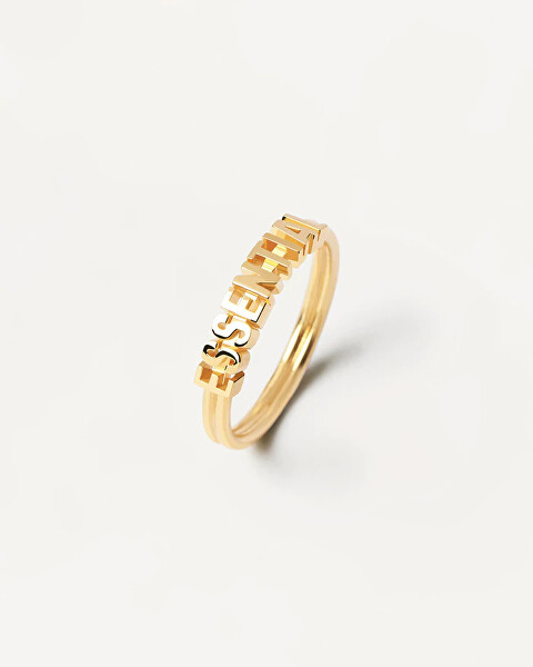 Inel elegant placat cu aur ESSENTIAL Gold AN01-608