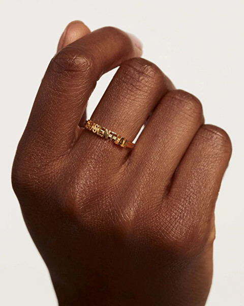 Eleganter vergoldeter Ring ESSENTIAL Gold AN01-608