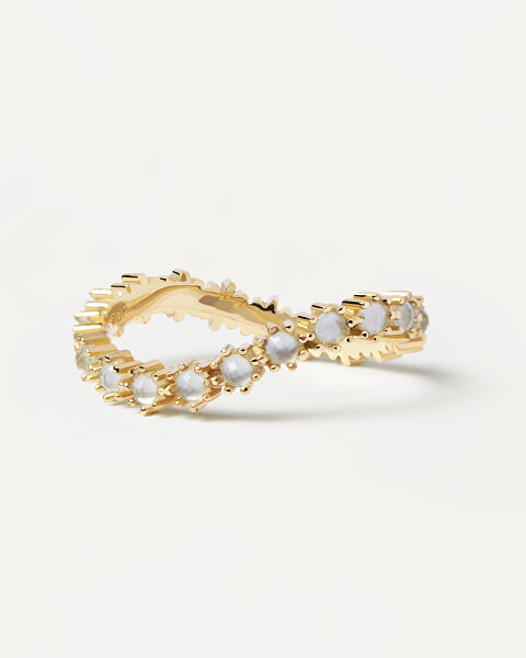Elegantní pozlacený prsten se zirkony BLUE TIDE Gold AN01-460