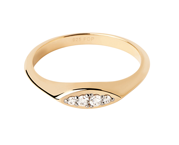 Elegantní pozlacený prsten se zirkony Gala Vanilla AN01-A52