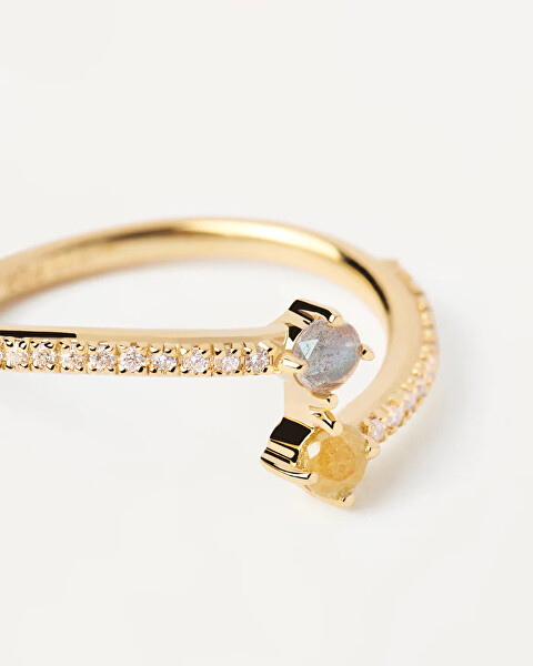 Elegantný pozlátený prsteň so zirkónmi VILLA AN01-647