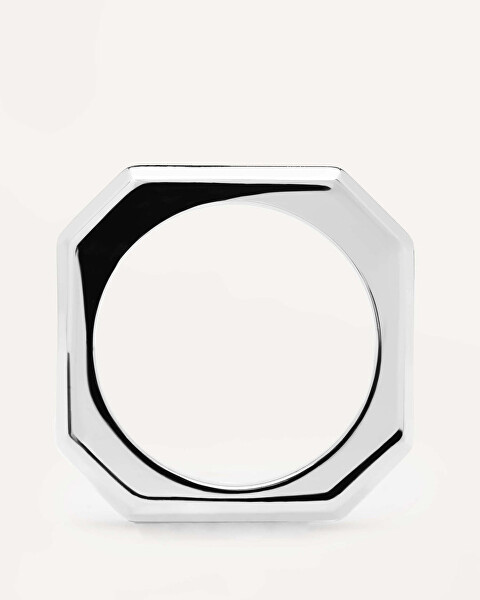 Elegantný rhodiovaný prsteň SIGNATURE LINK Silver AN02-378