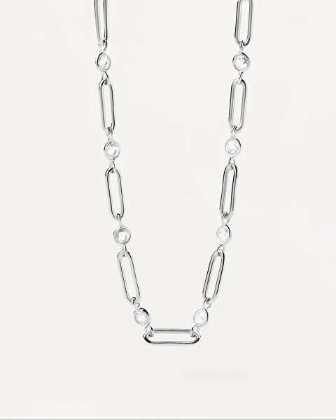 Elegante collana in argento con zirconi MIAMI Silver CO02-466-U