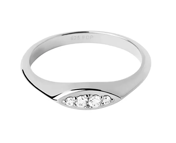Elegantní stříbrný prsten se zirkony Gala Vanilla AN02-A52