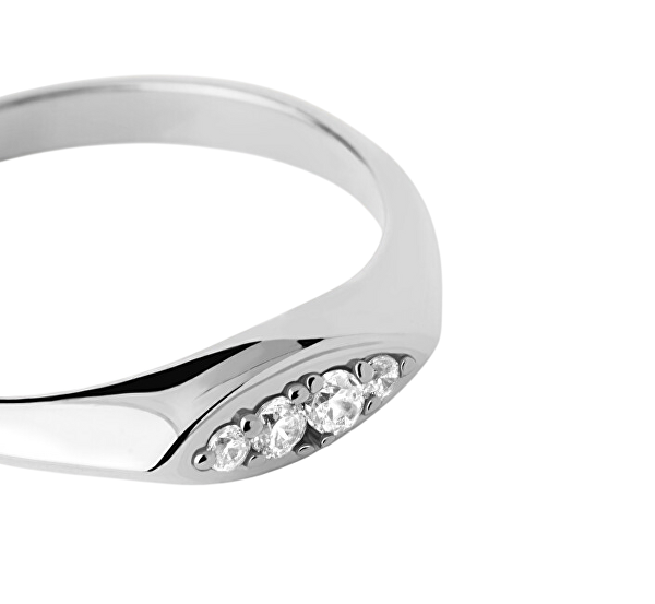 Elegantní stříbrný prsten se zirkony Gala Vanilla AN02-A52