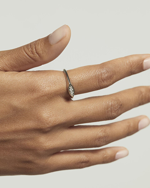 Elegantní stříbrný prsten se zirkony Gala Vanilla AN02-A52