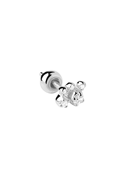 Jemná stříbrná single náušnice se zirkony Bubble Essentiels PG02-002-U