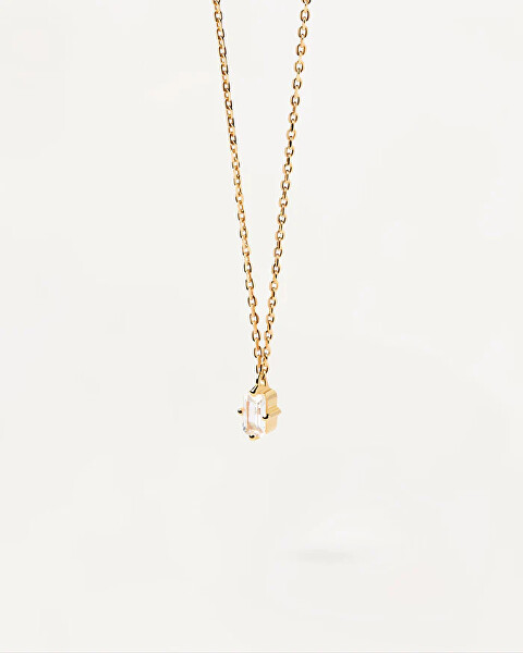 Jemný pozlacený náhrdelník MIA CO01-476-U (řetízek, přívěsek)