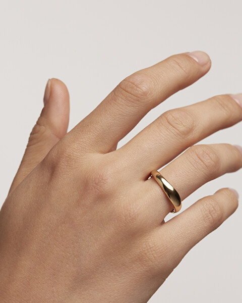 Gyengéd aranyozott ezüst gyűrű PIROUETTE gold ring AN01-462