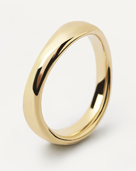 Jemný pozlátený prsteň zo striebra PIROUETTE Gold AN01-462