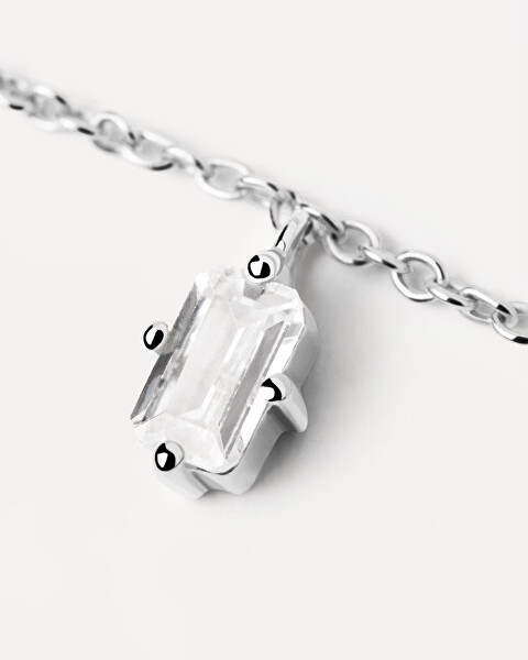 Jemný stříbrný náhrdelník MIA Silver CO02-476-U (řetízek, přívěsek)