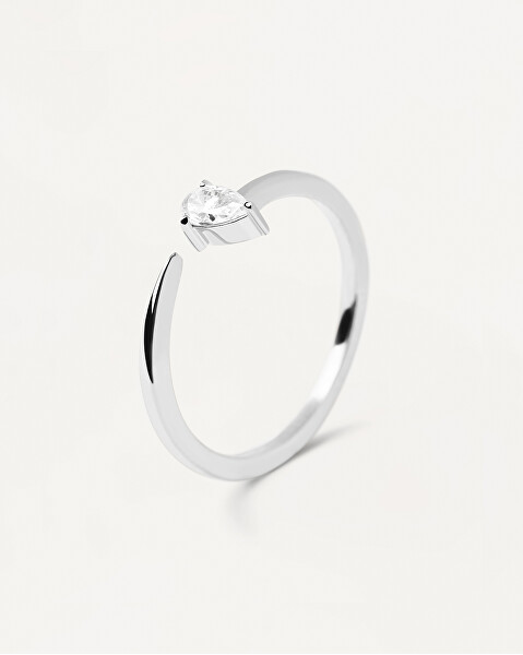 Jemný strieborný prsteň so zirkónmi Twing Gold AN02-864