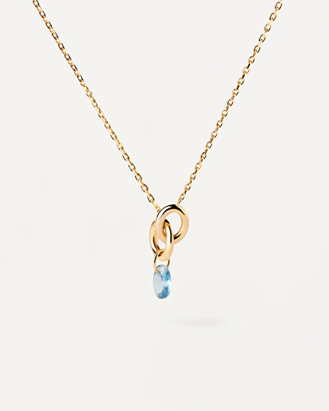 Krásný pozlacený náhrdelník Blue Lily CO01-842-U