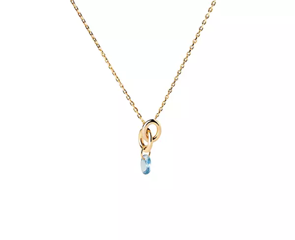 Krásný pozlacený náhrdelník Blue Lily CO01-842-U