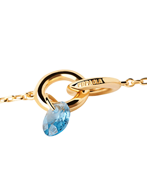 Krásný pozlacený náhrdelník Blue Lily CO01-842-U