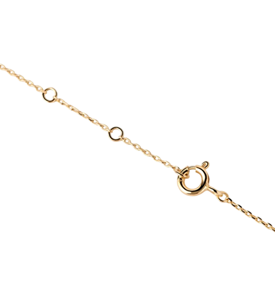 Krásný pozlacený náhrdelník Green Lily CO01-845-U