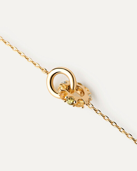 Wunderschöne vergoldete Halskette Peach Lily CO01-844-U