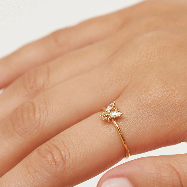 Gyönyörű aranyozott gyűrű méhecskével BUZZ Gold AN01-218