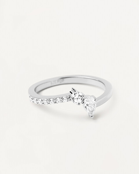 Bellissimo anello in argento con zirconi Ava Essentials AN02-863