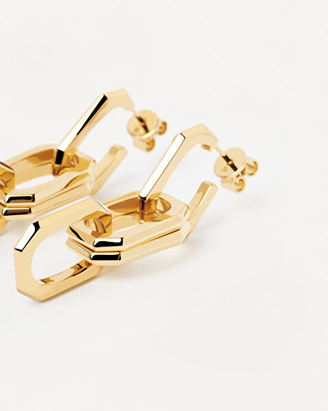 Lussuosi orecchini placcati oro 3in1 SIGNATURE Gold AR01-468-U