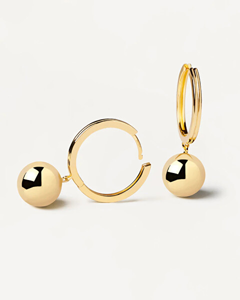 Luxuriöse vergoldete Ohrringe Kreise SUPER FUTURE Gold AR01-518-U