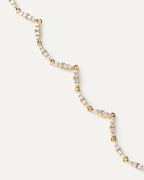 Luxus aranyozott nyaklánc cirkónium kövekkel Spice Vanilla CO01-682-U
