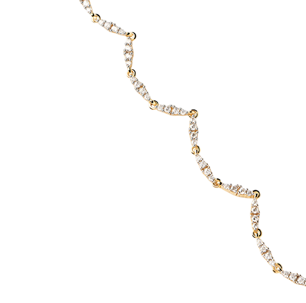 Luxusní pozlacený náhrdelník se zirkony Spice Vanilla CO01-682-U