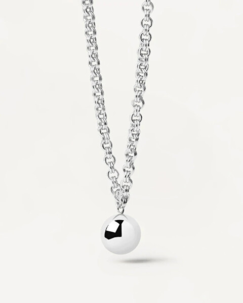 Luxusný strieborný náhrdelník SUPER FUTURE Silver CO02-428-U (retiazka, prívesok)