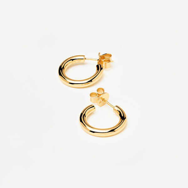 Minimalistischevergoldete Ohrringe Kreise Medium CLOUD Gold AR01-377-U
