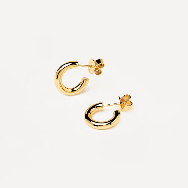 Minimalistische vergoldete Ohrringe Kreise Mini CLOUD Gold AR01-376-U