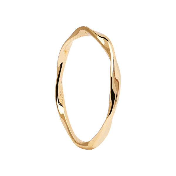 Minimalistický pozlátený prsteň SPIRAL Gold AN01-804