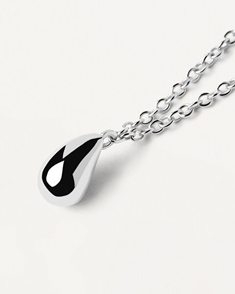 Minimalistický strieborný náhrdelník Drop Essentials CO02-497-U (retiazka, prívesok)