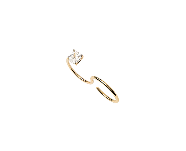 Módní dvojitý pozlacený prsten se zirkonem Sofia AN01-A27