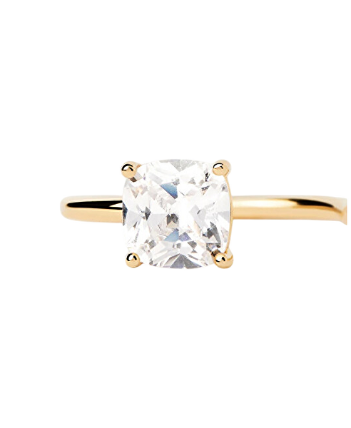 Módní dvojitý pozlacený prsten se zirkonem Sofia AN01-A27