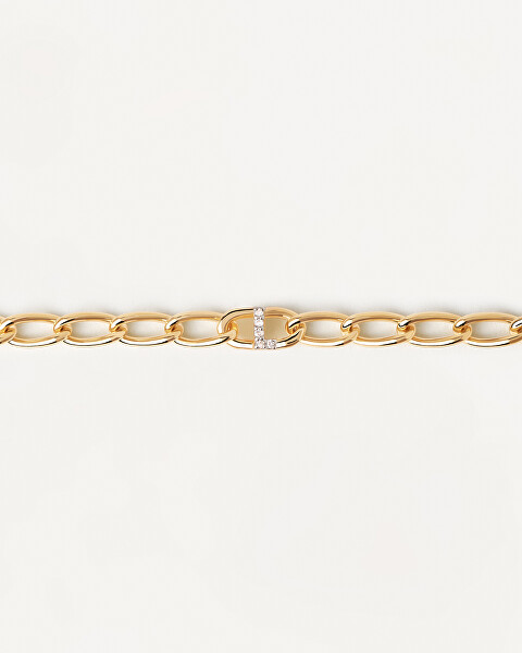 Modisches vergoldetes Armband Buchstabe "L" LETTERS PU01-549-U